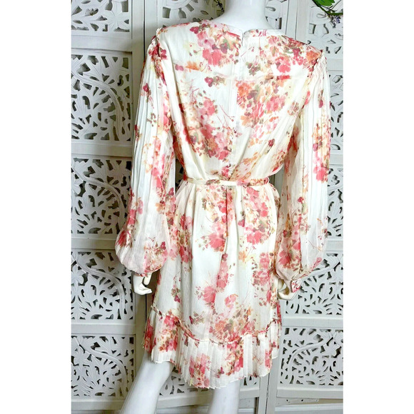 Alex Marie Women’s Michaela Floral Belted Pleated Dress Size 10 - Picture 3 of 15